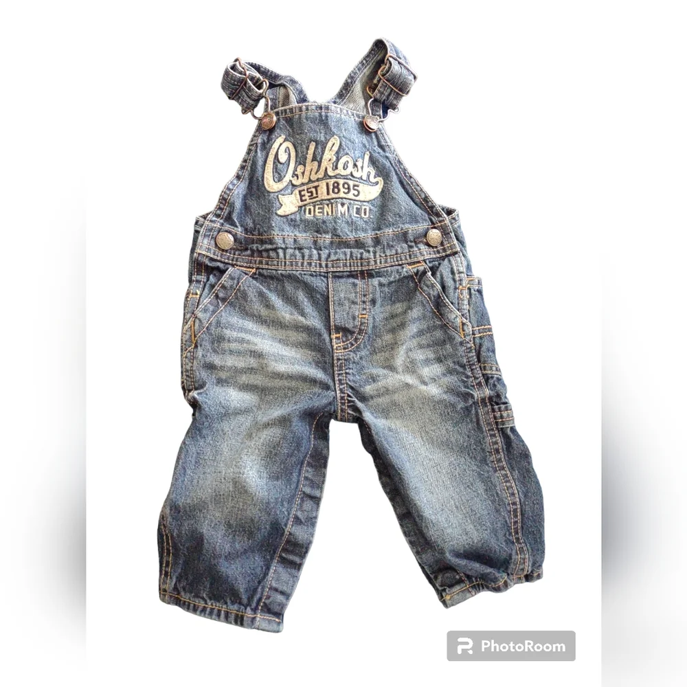 Vintage Oshkosh B'Gosh Denim‎ Overalls Vestbak Size 6 Months Casual
